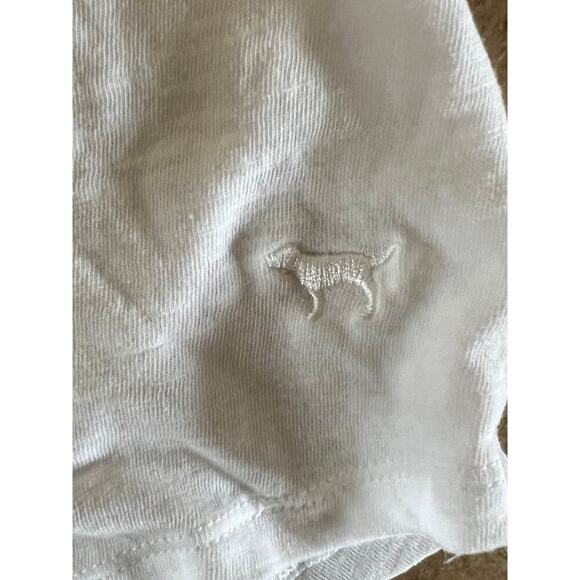 Victoria's Secret Pink tank top, white with colorful pocket, women's size L - Picture 4 of 5